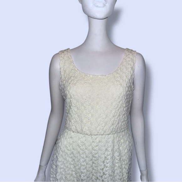 Anthropologie Lily Rose Dress Ivory Lace Fit & Flare Mini Size Small Euro Summer - Picture 4 of 16